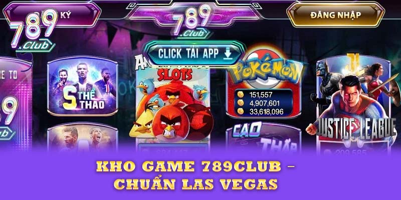 Kho game đa dạng của 789 club với game bài, slot, live casino và mini game.